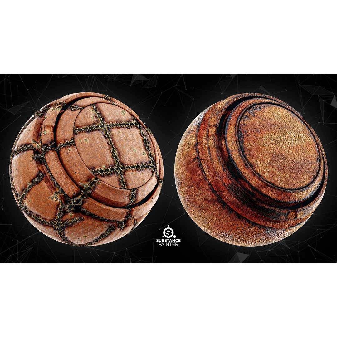 High Quality Leather Smart Materials 3D Model – 30 PBR Textures for Substance Painter - View 14
