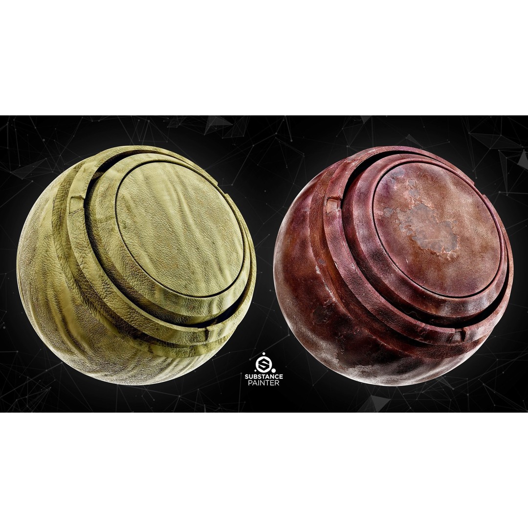 High Quality Leather Smart Materials 3D Model – 30 PBR Textures for Substance Painter - View 15