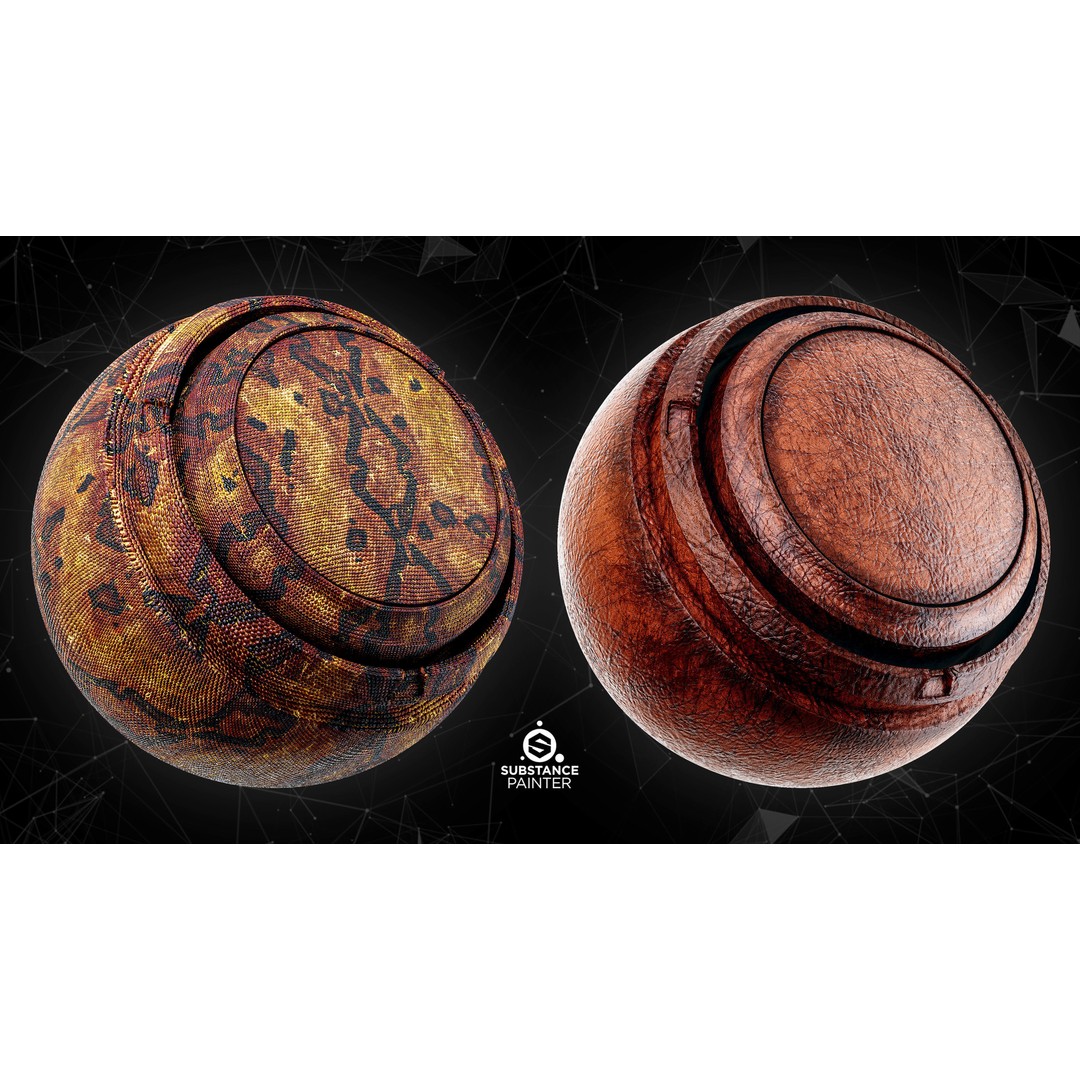 High Quality Leather Smart Materials 3D Model – 30 PBR Textures for Substance Painter - View 3