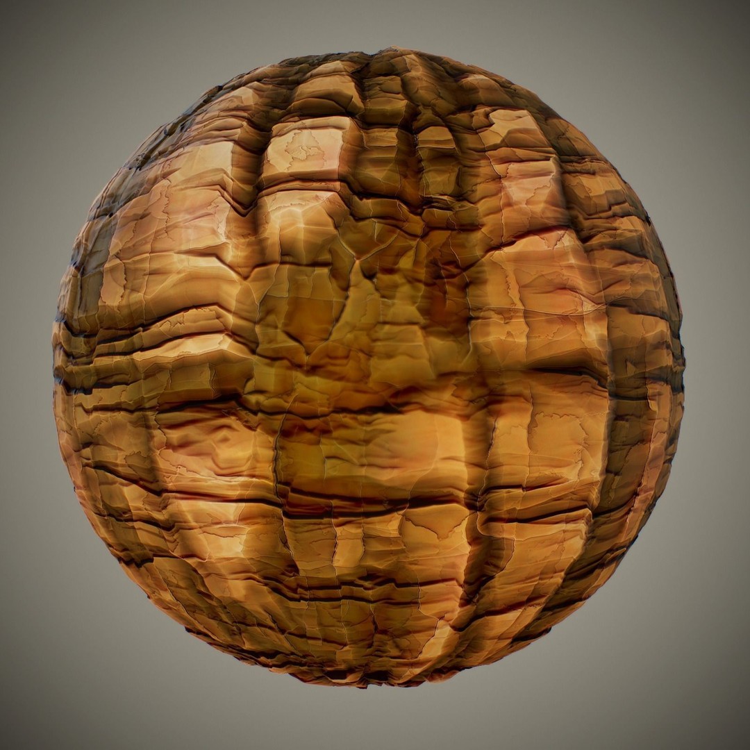 Stylized Desert Materials 3D Model – PBR Textures for Games, Unity & Unreal - View 5