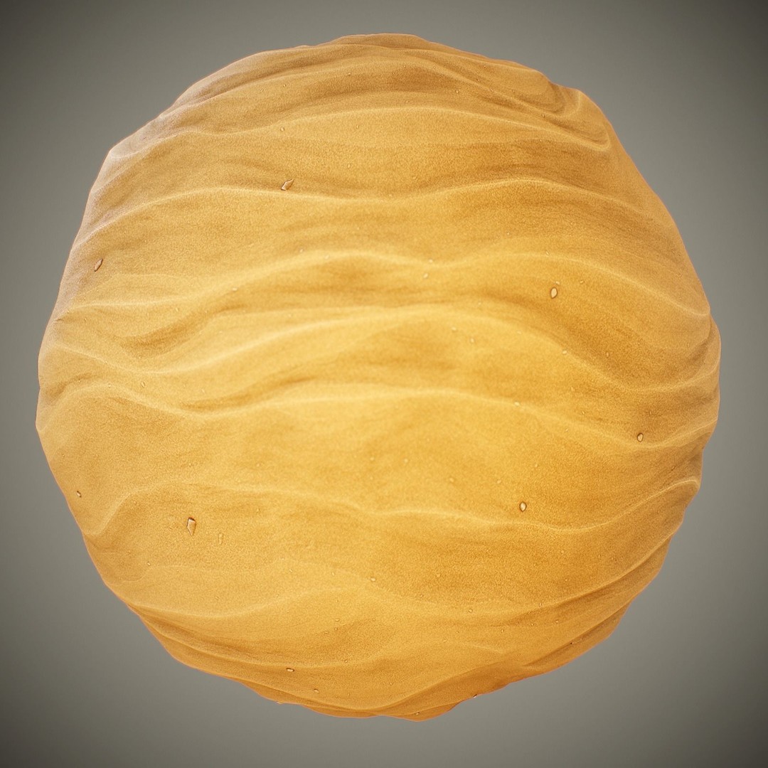 Stylized Desert Materials 3D Model – PBR Textures for Games, Unity & Unreal - View 6