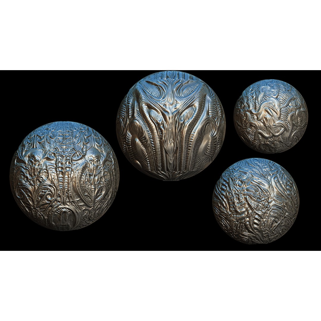 Beksinski Haunting Texture 3D Model – Organic Textures for ZBrush