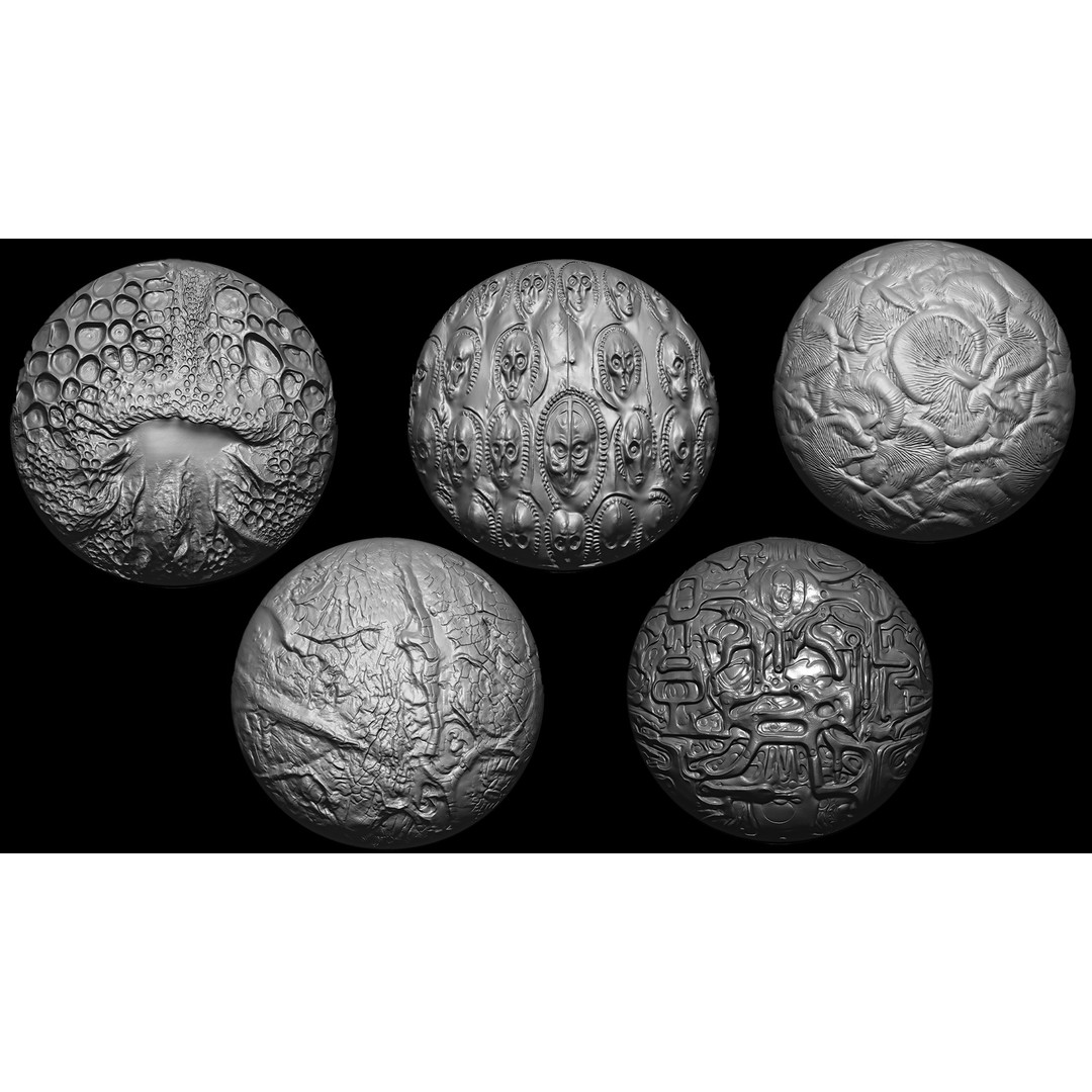 Beksinski Haunting Texture 3D Model – Organic Textures for ZBrush - View 3