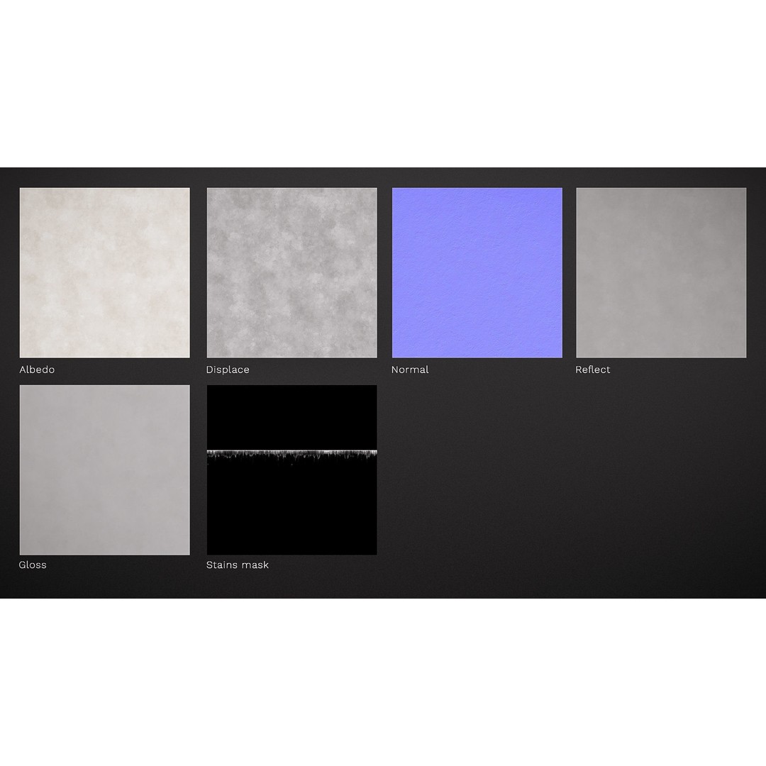 White Shiny Stucco Plaster Texture 3D Model – PBR Architectural Asset - View 6