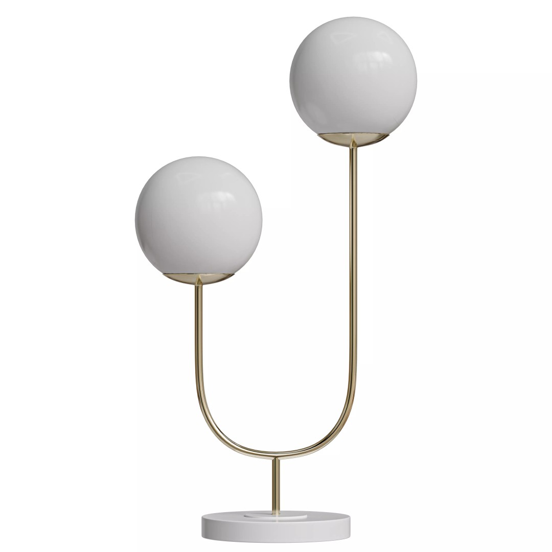 Ruby Metal Table Lamp 3D Model – Low Poly PBR Lighting Fixture - View 2