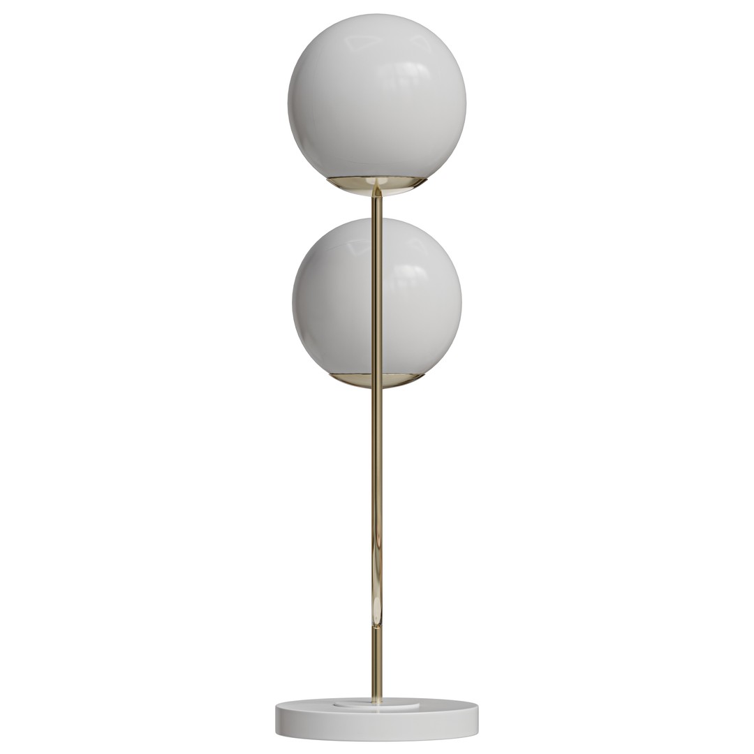 Ruby Metal Table Lamp 3D Model – Low Poly PBR Lighting Fixture - View 8