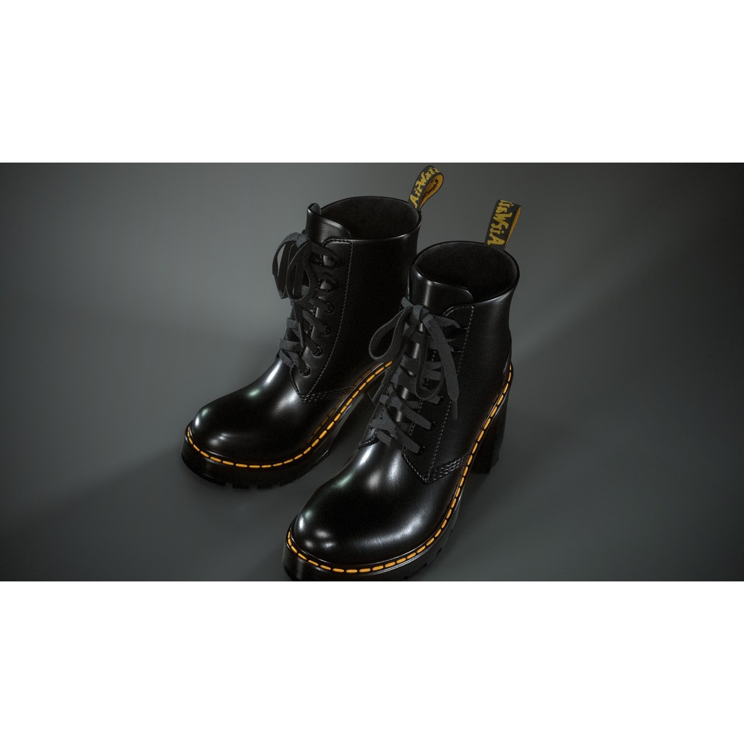 Dr. Martens Jesy 3D Model – Low Poly Game-Ready Footwear, FBX - View 12
