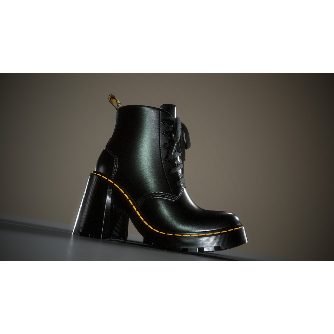Dr. Martens Jesy 3D Model – Low Poly Game-Ready Footwear, FBX - View 13