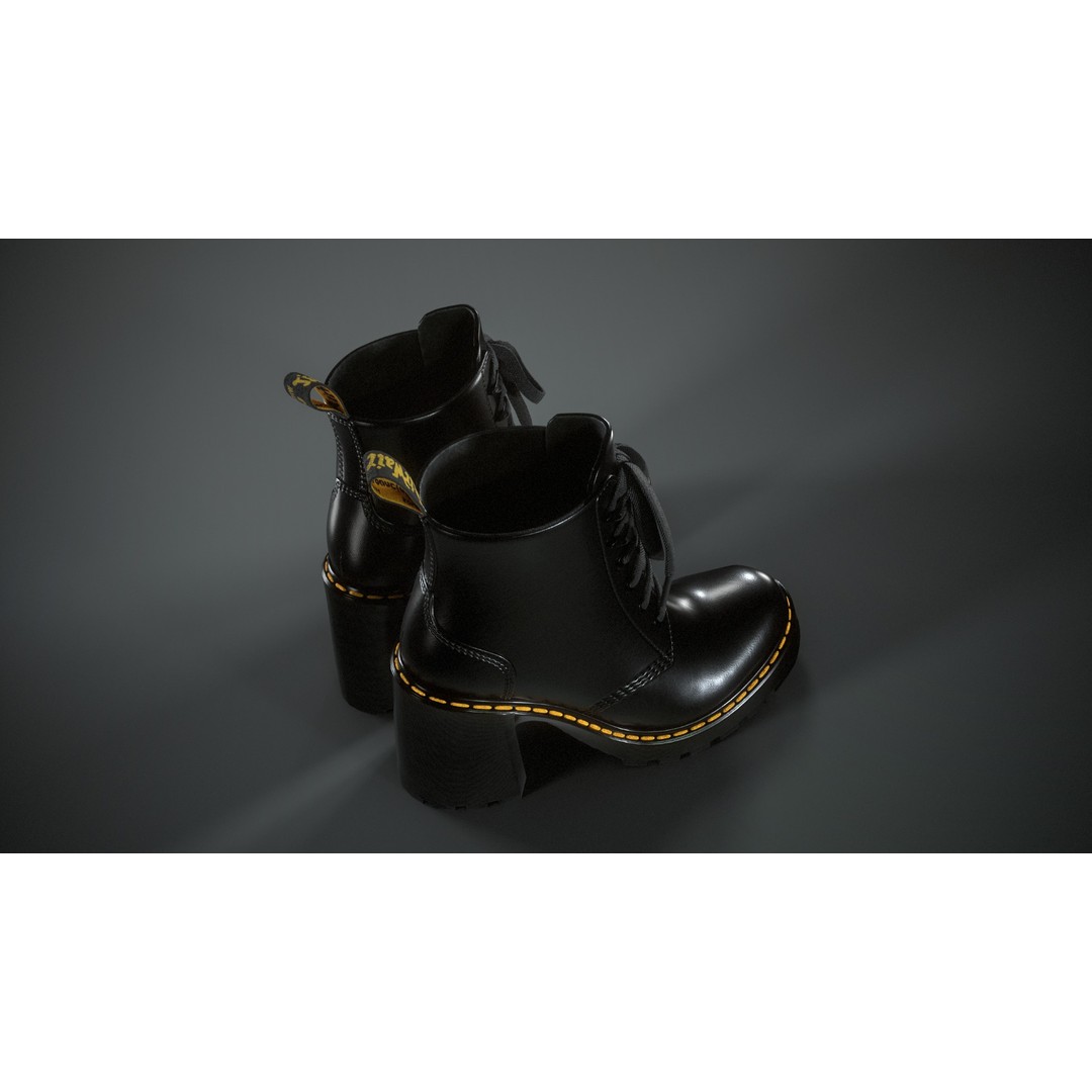 Dr. Martens Jesy 3D Model – Low Poly Game-Ready Footwear, FBX - View 14