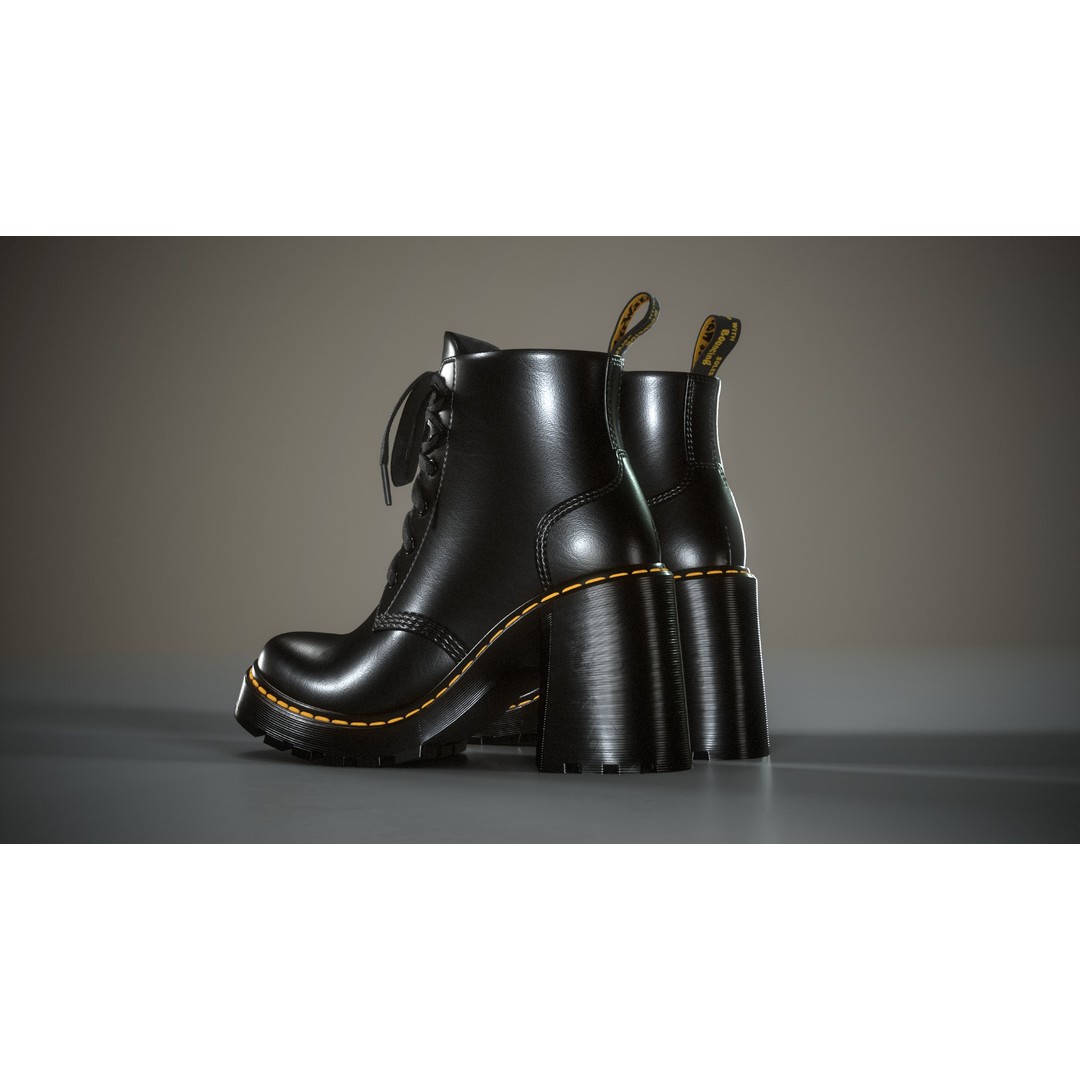 Dr. Martens Jesy 3D Model – Low Poly Game-Ready Footwear, FBX - View 15