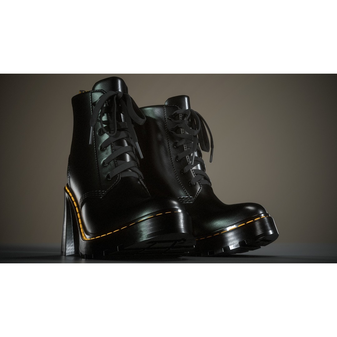 Dr. Martens Jesy 3D Model – Low Poly Game-Ready Footwear, FBX - View 16