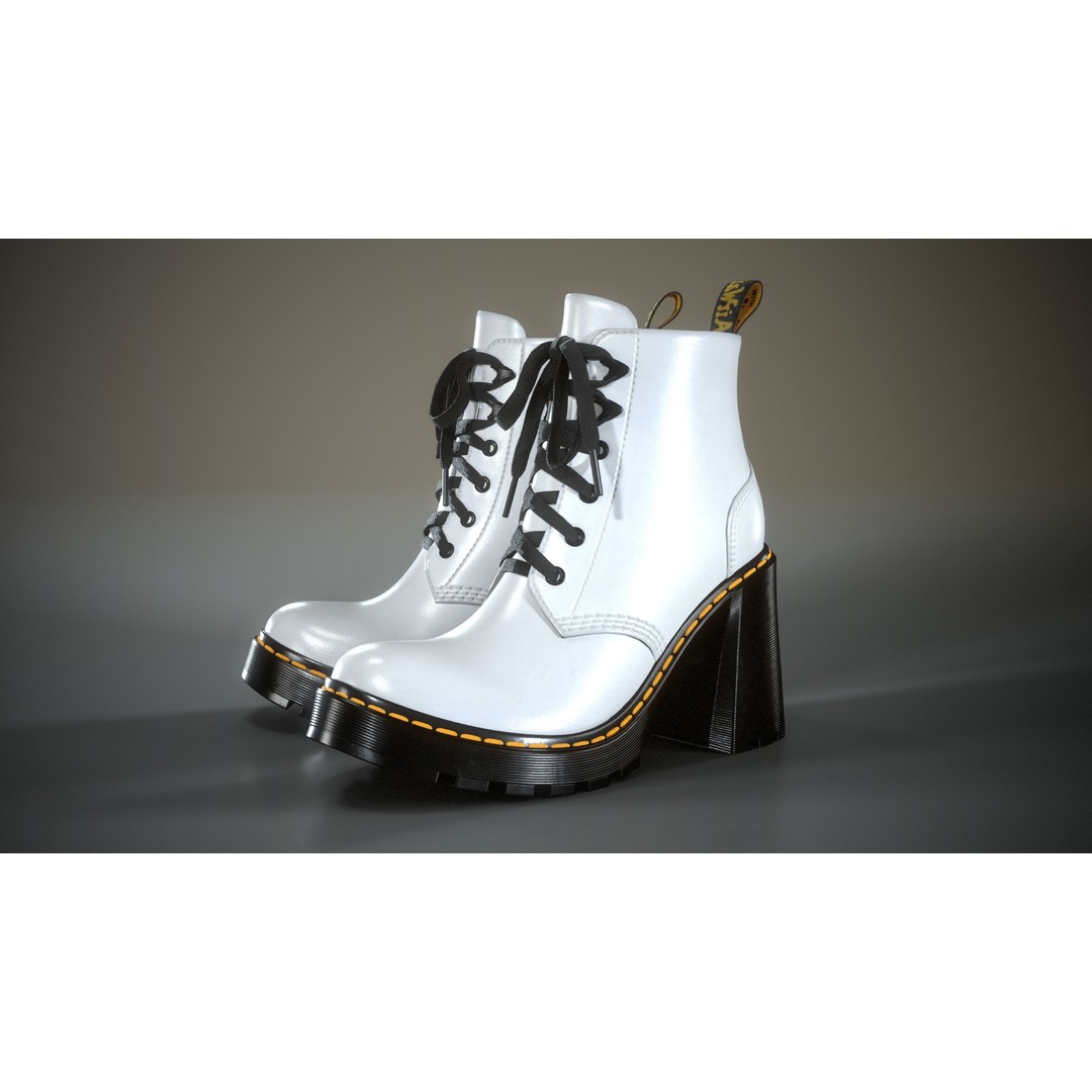 Dr. Martens Jesy 3D Model – Low Poly Game-Ready Footwear, FBX - View 18