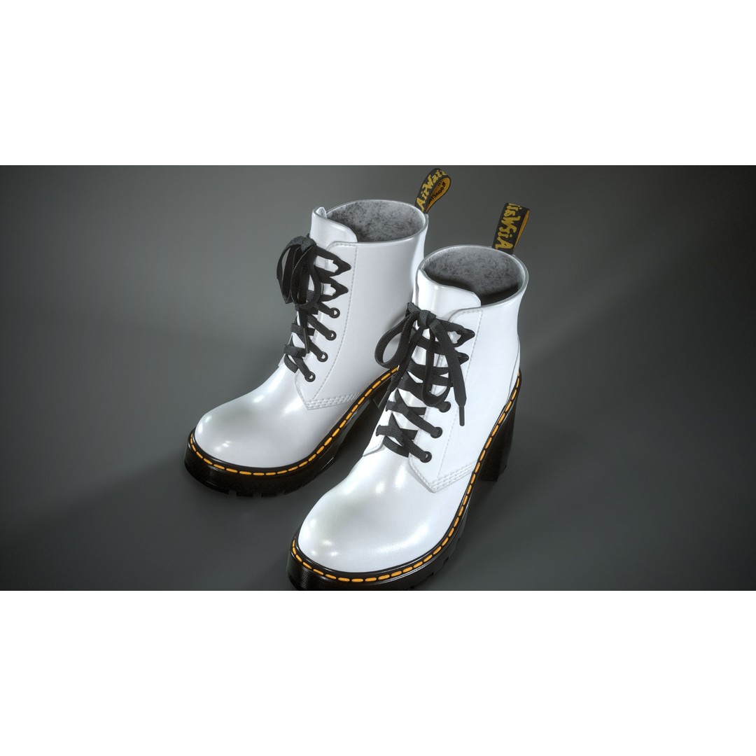 Dr. Martens Jesy 3D Model – Low Poly Game-Ready Footwear, FBX - View 20