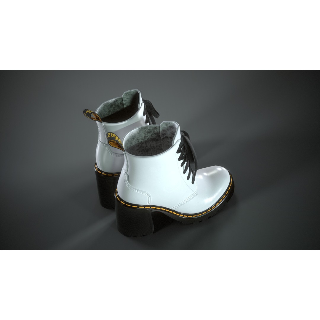 Dr. Martens Jesy 3D Model – Low Poly Game-Ready Footwear, FBX - View 22