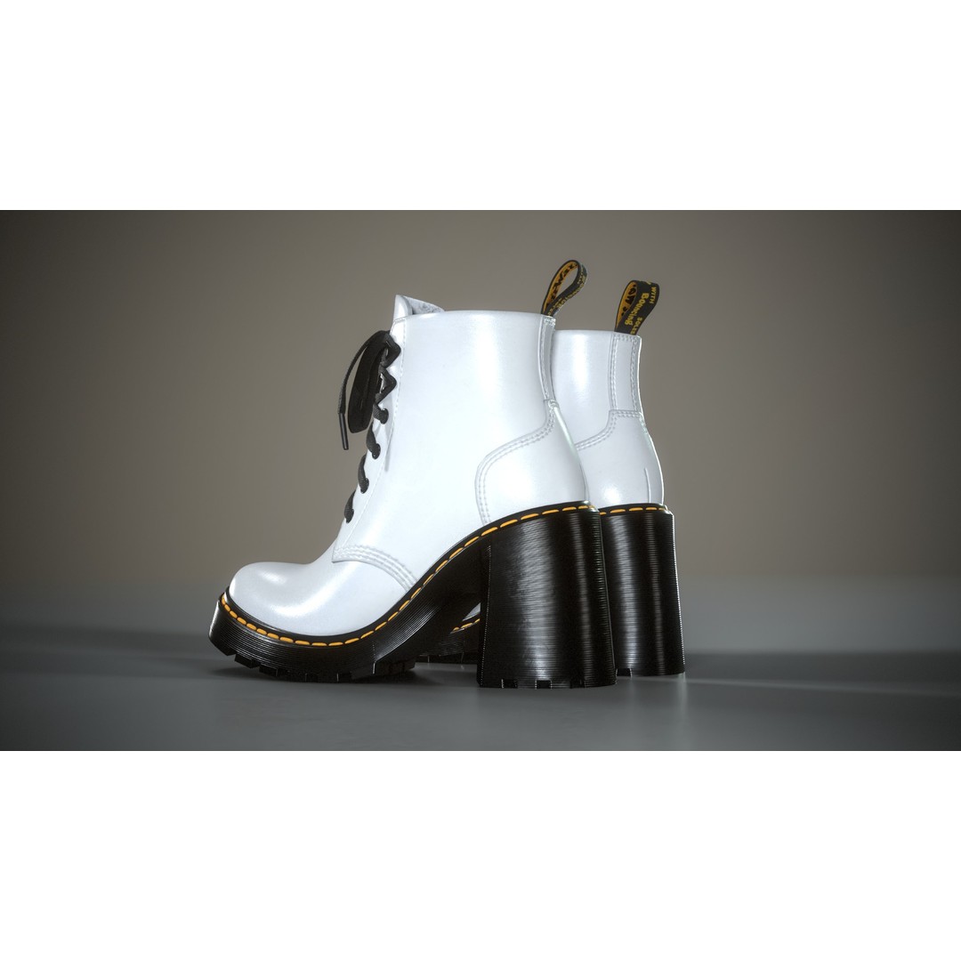 Dr. Martens Jesy 3D Model – Low Poly Game-Ready Footwear, FBX - View 23