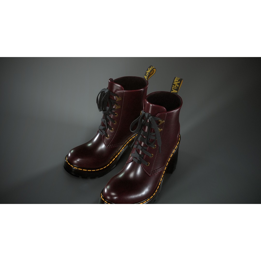 Dr. Martens Jesy 3D Model – Low Poly Game-Ready Footwear, FBX - View 4