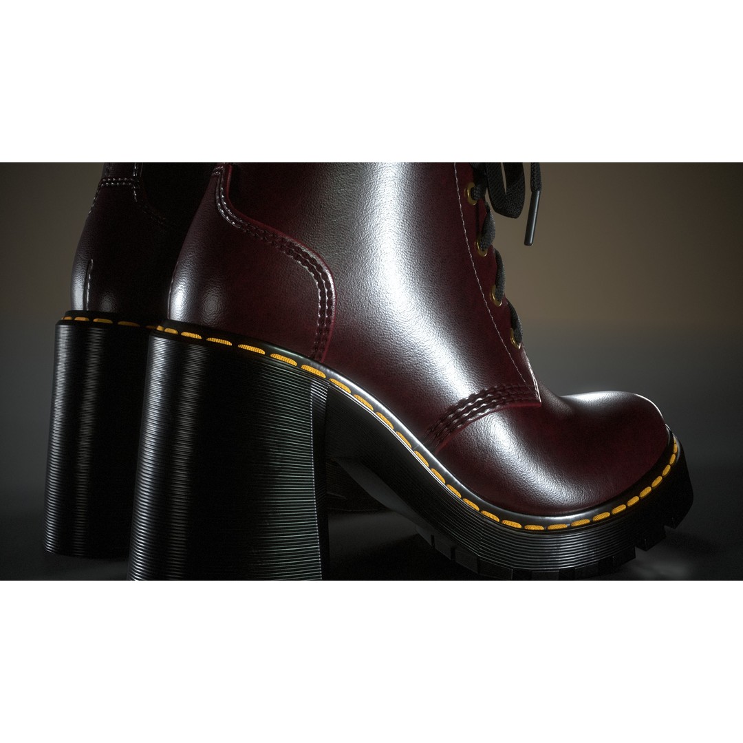 Dr. Martens Jesy 3D Model – Low Poly Game-Ready Footwear, FBX - View 9