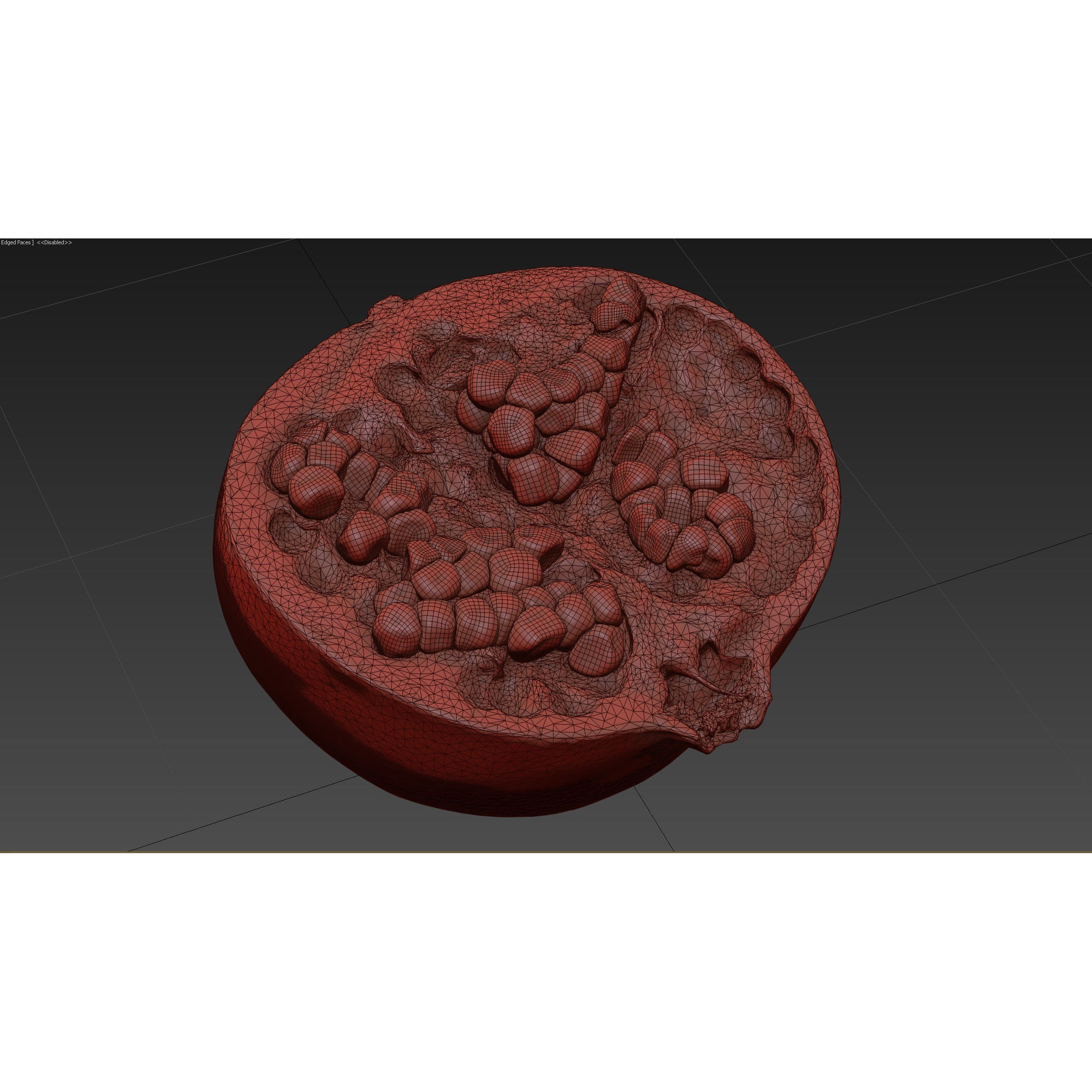 4k Scanned Pomegranate - Game-Ready 3D Model