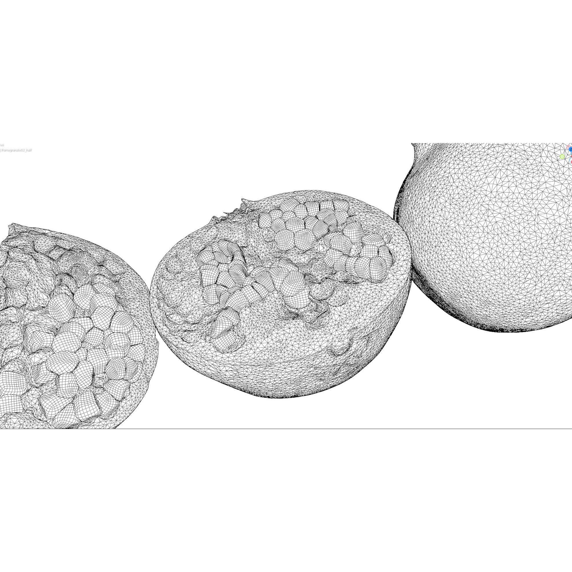 4k Scanned Pomegranate - Game-Ready 3D Model - View 23