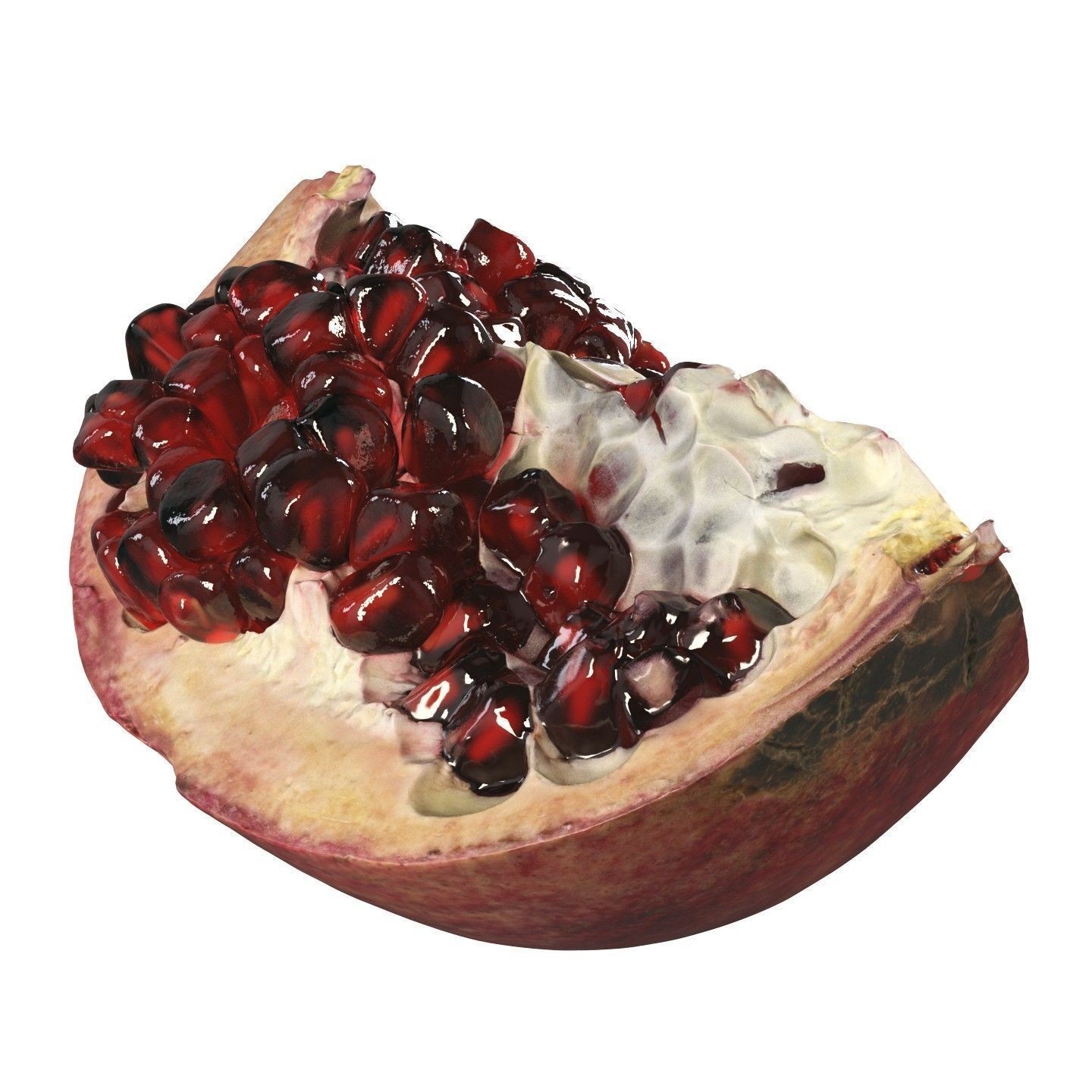 4k Scanned Pomegranate - Game-Ready 3D Model - View 3