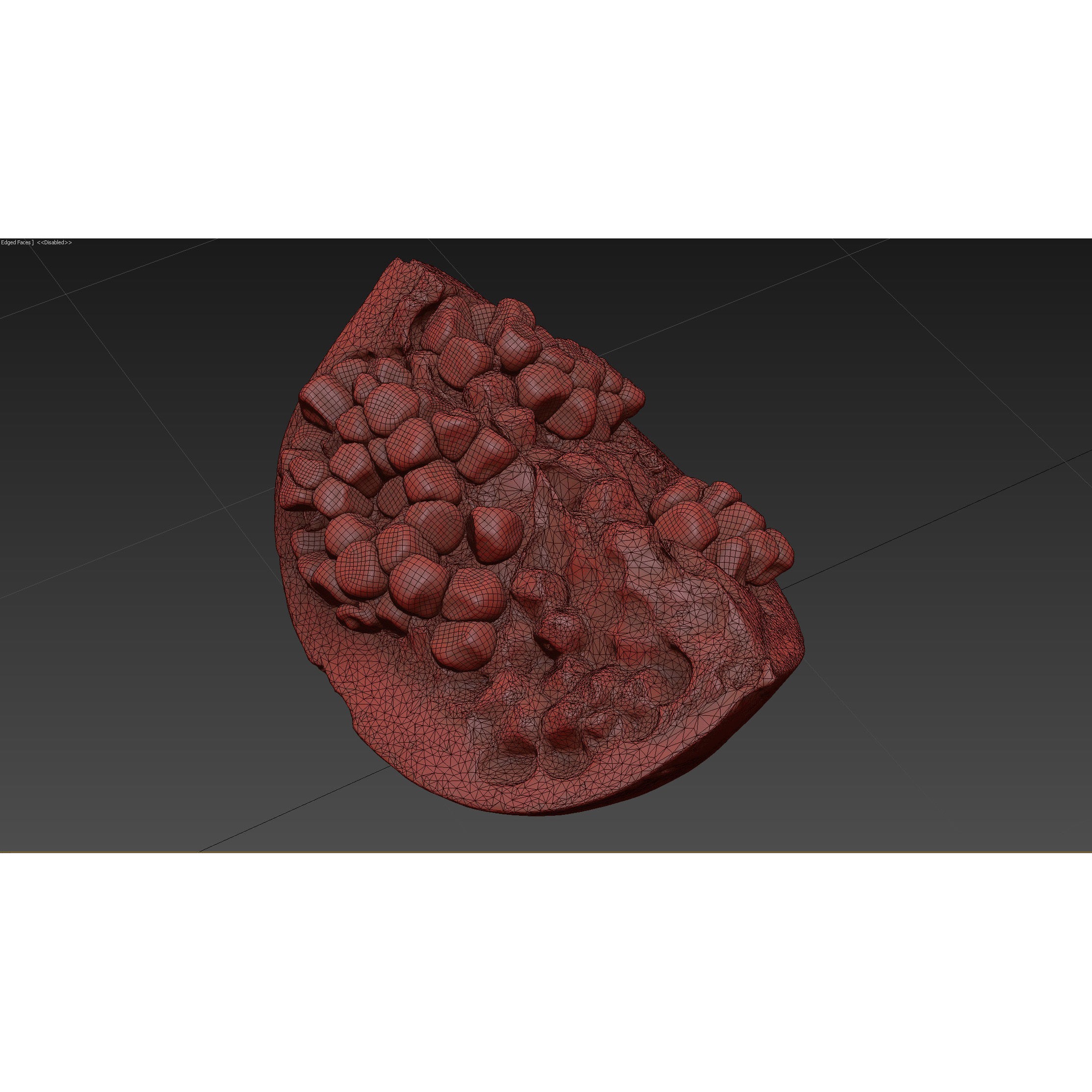 4k Scanned Pomegranate - Game-Ready 3D Model - View 31