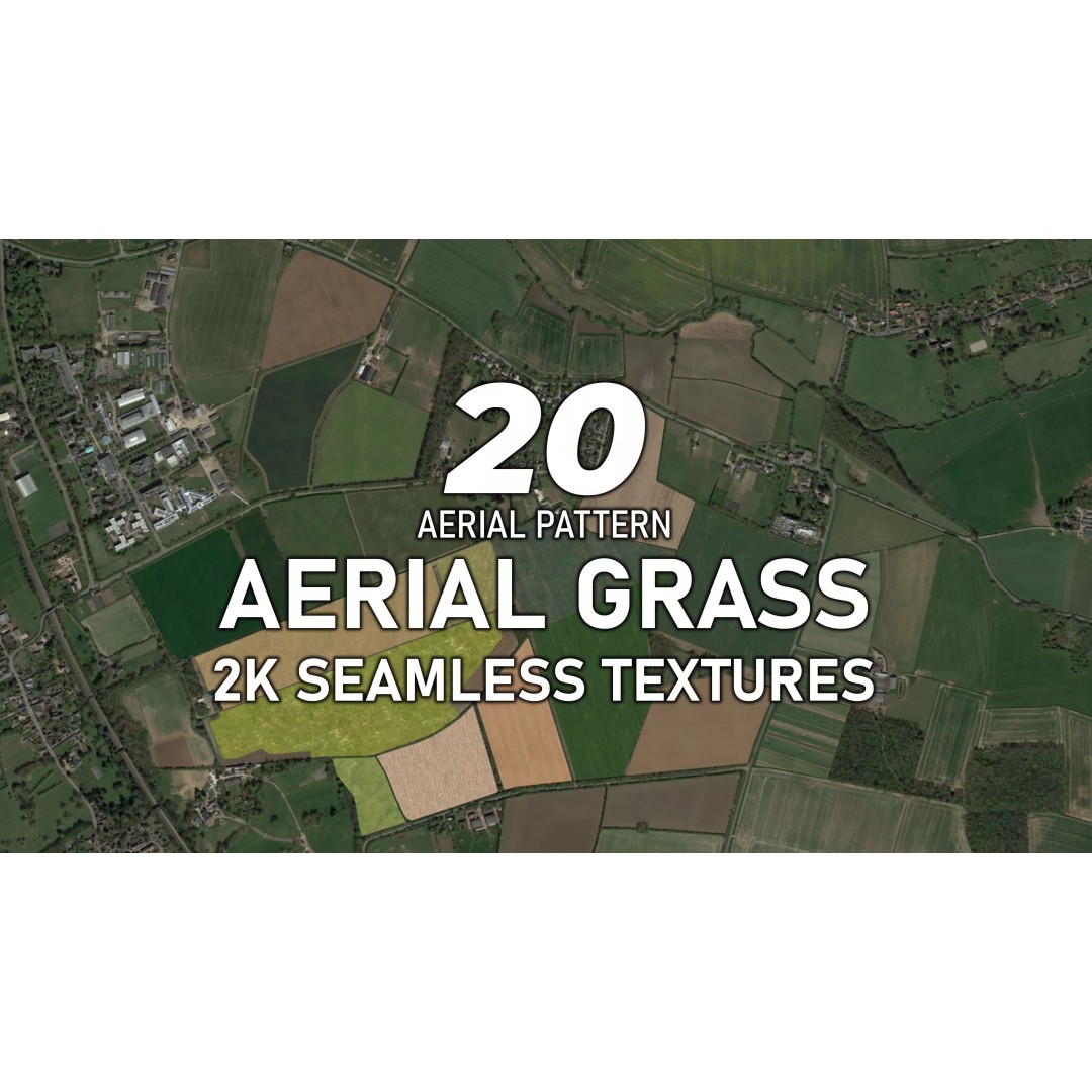 Aerial Grass 3D Model – Seamless Natural Texture, PNG - View 2