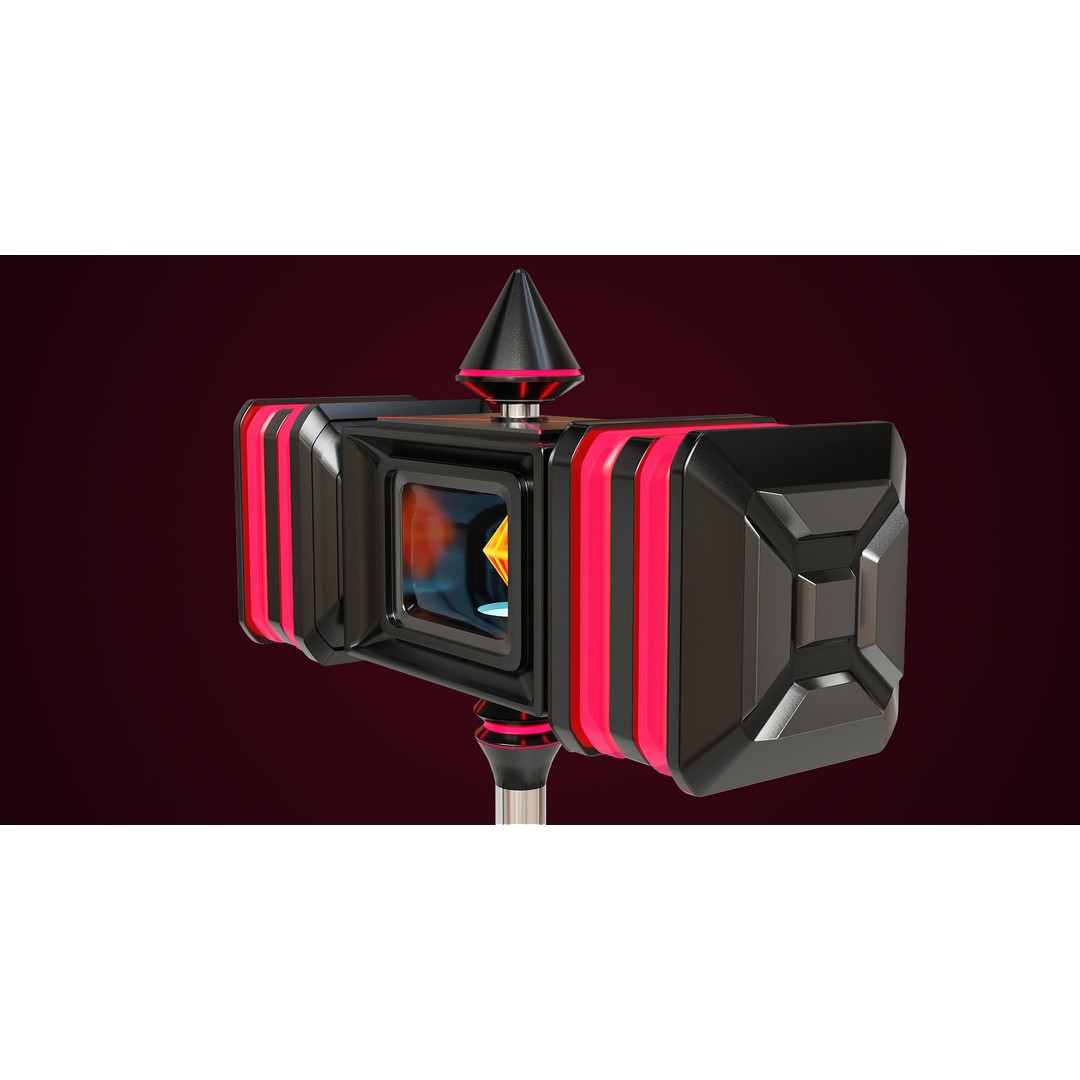 Sci-Fi Battle Hammer 3D Model – Low Poly Game Asset, PBR Textures - View 10