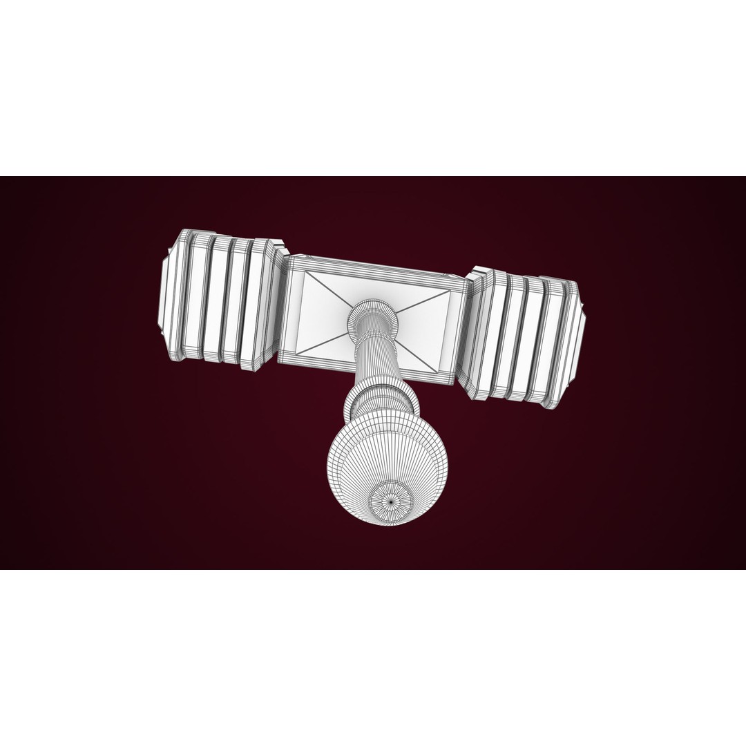 Sci-Fi Battle Hammer 3D Model – Low Poly Game Asset, PBR Textures - View 30