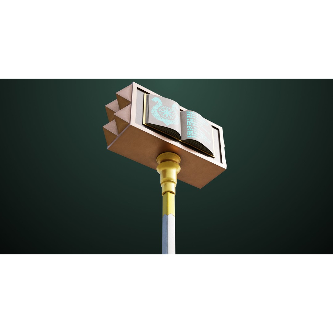 Battle Hammer 09 3D Model – Low Poly PBR Weapon for Games, FBX - View 17