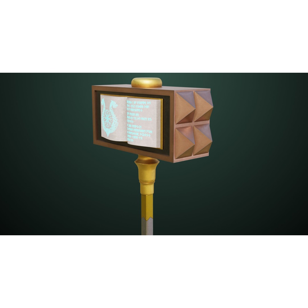 Battle Hammer 09 3D Model – Low Poly PBR Weapon for Games, FBX - View 18