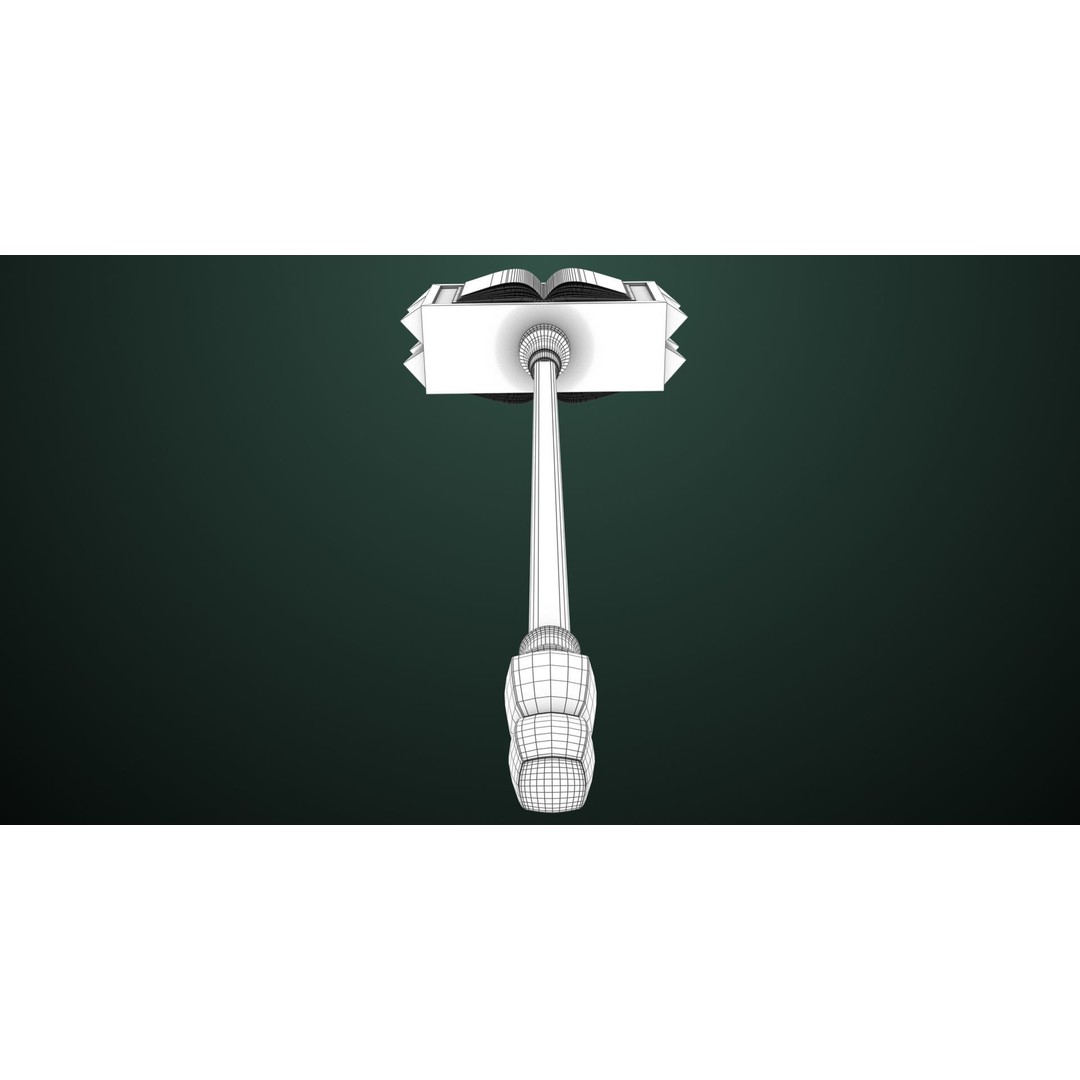 Battle Hammer 09 3D Model – Low Poly PBR Weapon for Games, FBX - View 22