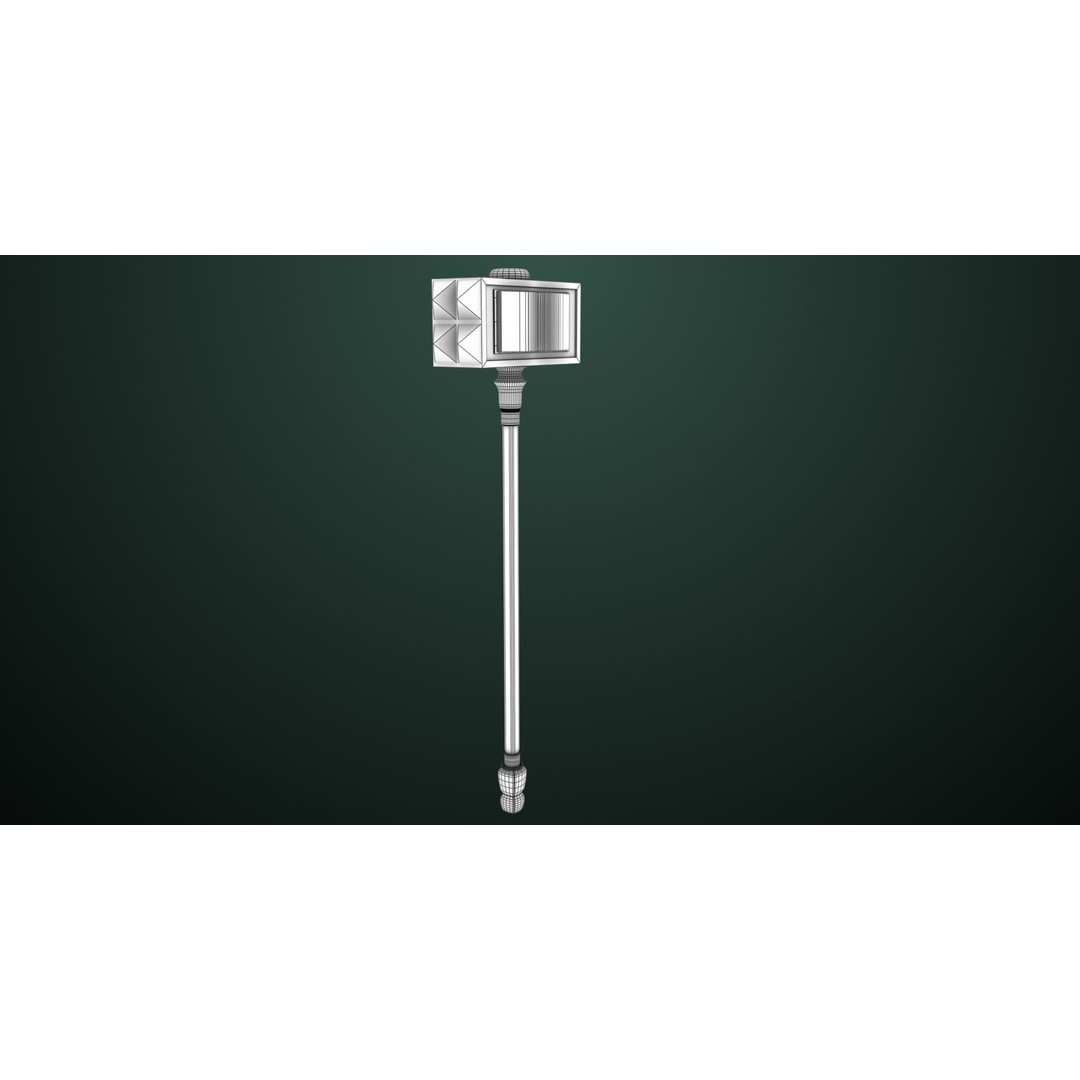 Battle Hammer 09 3D Model – Low Poly PBR Weapon for Games, FBX - View 23
