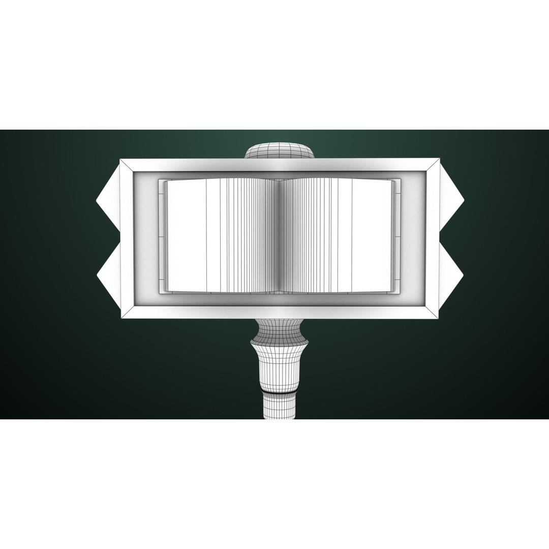 Battle Hammer 09 3D Model – Low Poly PBR Weapon for Games, FBX - View 28