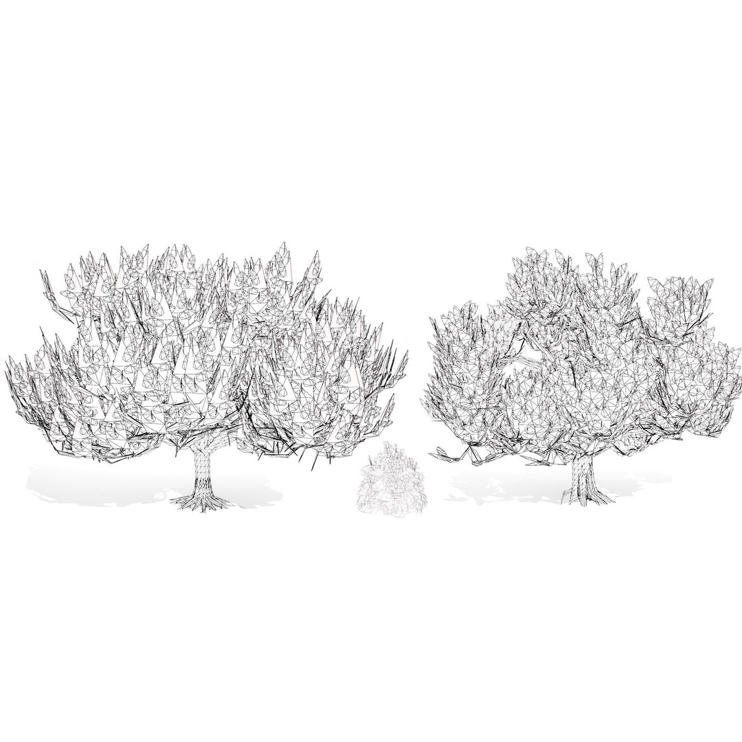 Pine Tree Pack 3D Model – Low Poly Game Asset, PBR Textures, FBX