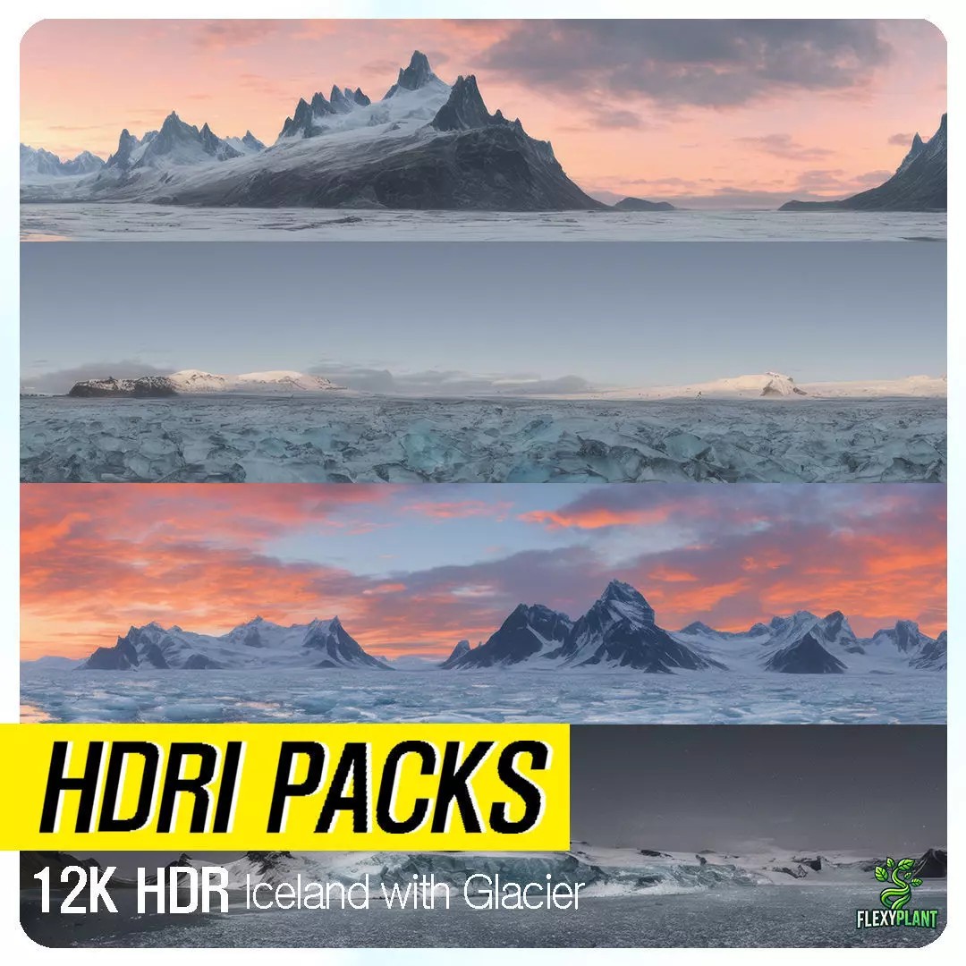 Iceland Glacier HDRI Pack – 12K Textures, Blender & FBX Formats - View 2