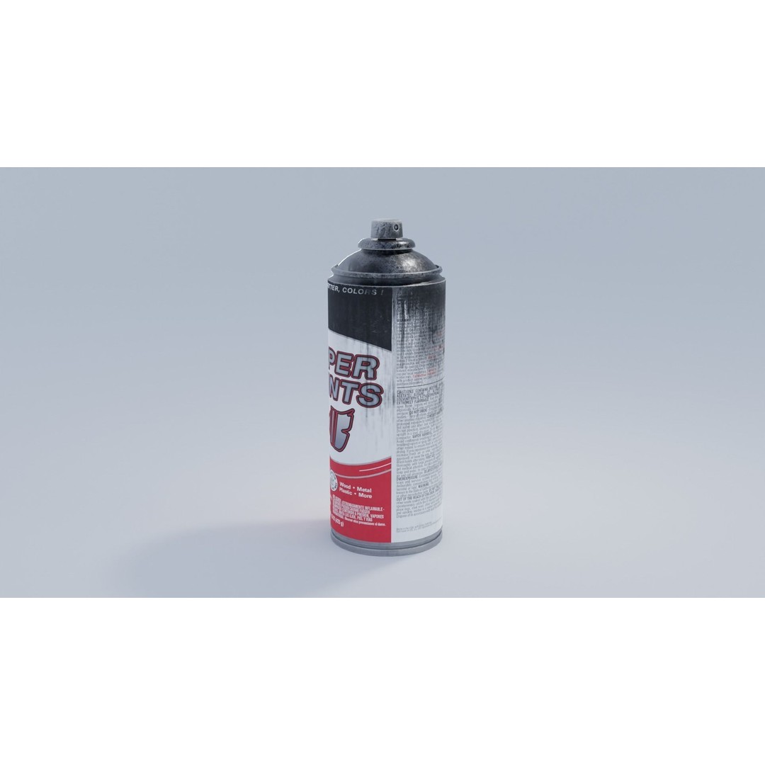 Spray Paint Can 3D Model – Low Poly PBR Asset with 4K Textures - View 3