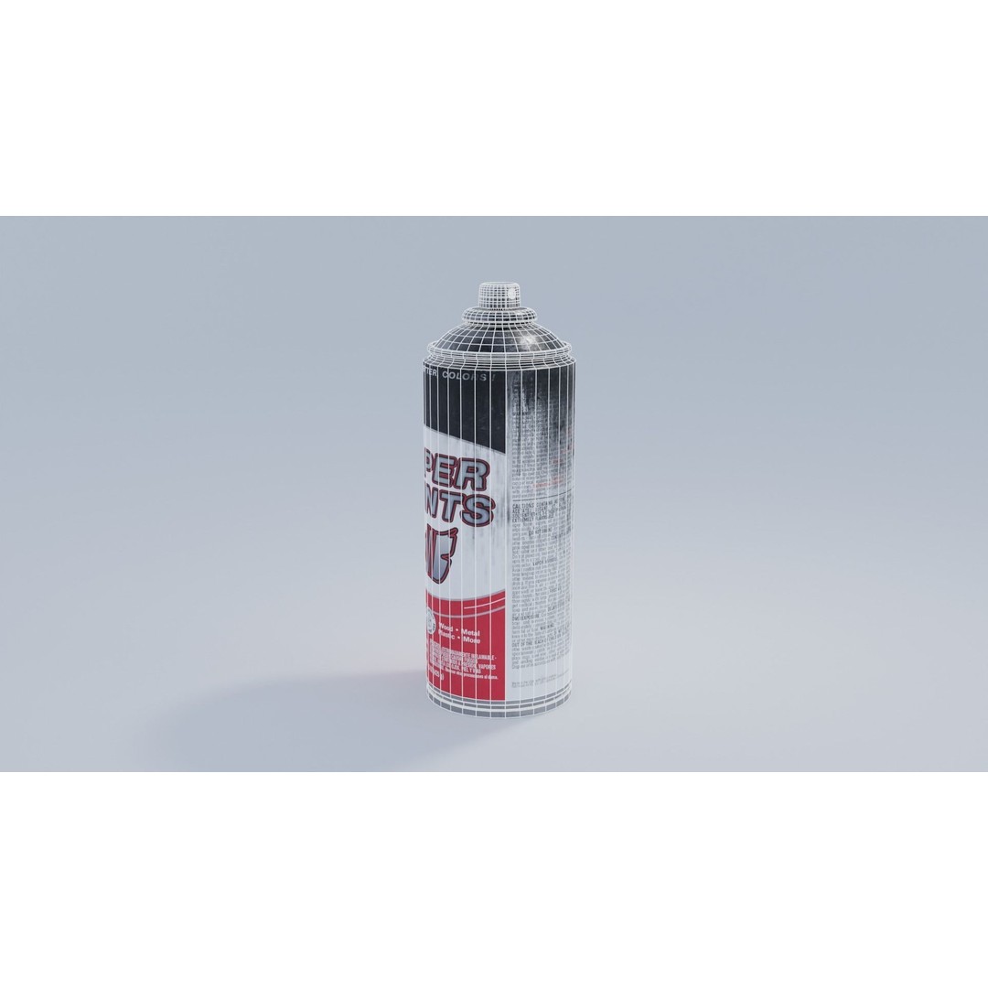 Spray Paint Can 3D Model – Low Poly PBR Asset with 4K Textures - View 4
