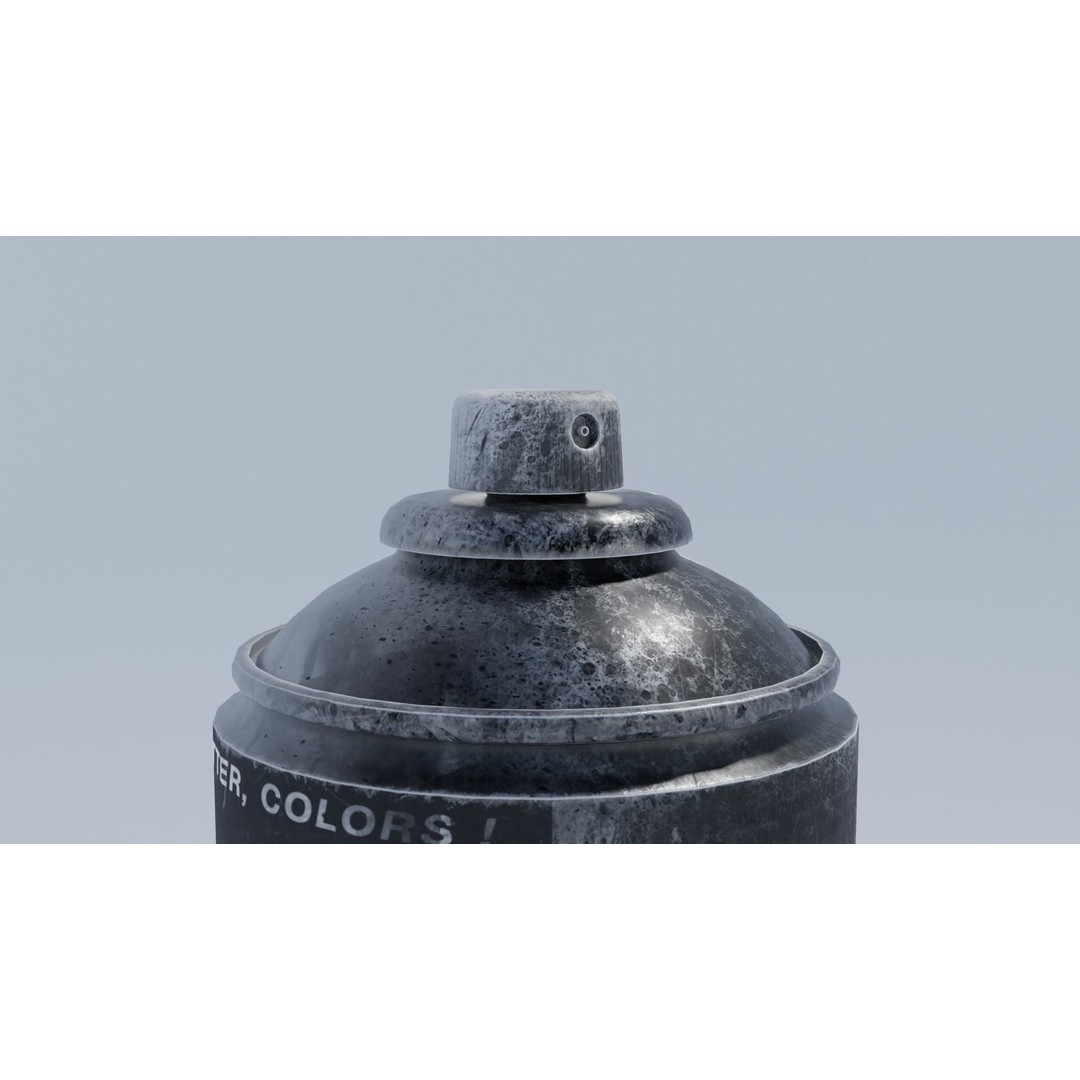 Spray Paint Can 3D Model – Low Poly PBR Asset with 4K Textures - View 6