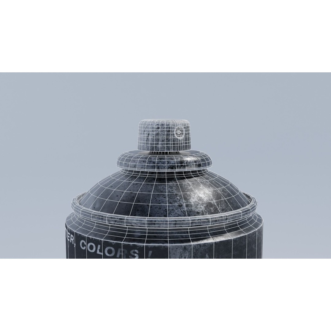 Spray Paint Can 3D Model – Low Poly PBR Asset with 4K Textures - View 7