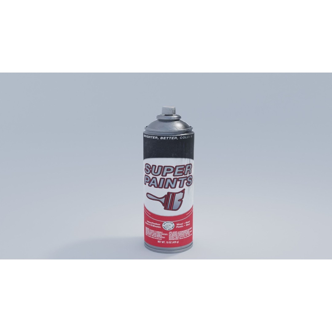 Spray Paint Can 3D Model – Low Poly PBR Asset with 4K Textures - View 8