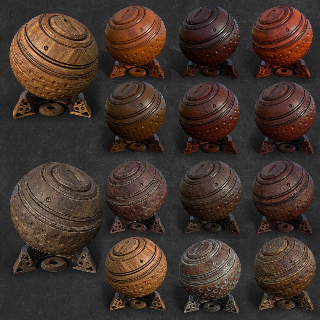 30 Wood Smart Material 3D Model – Textures for Substance Painter - View 9