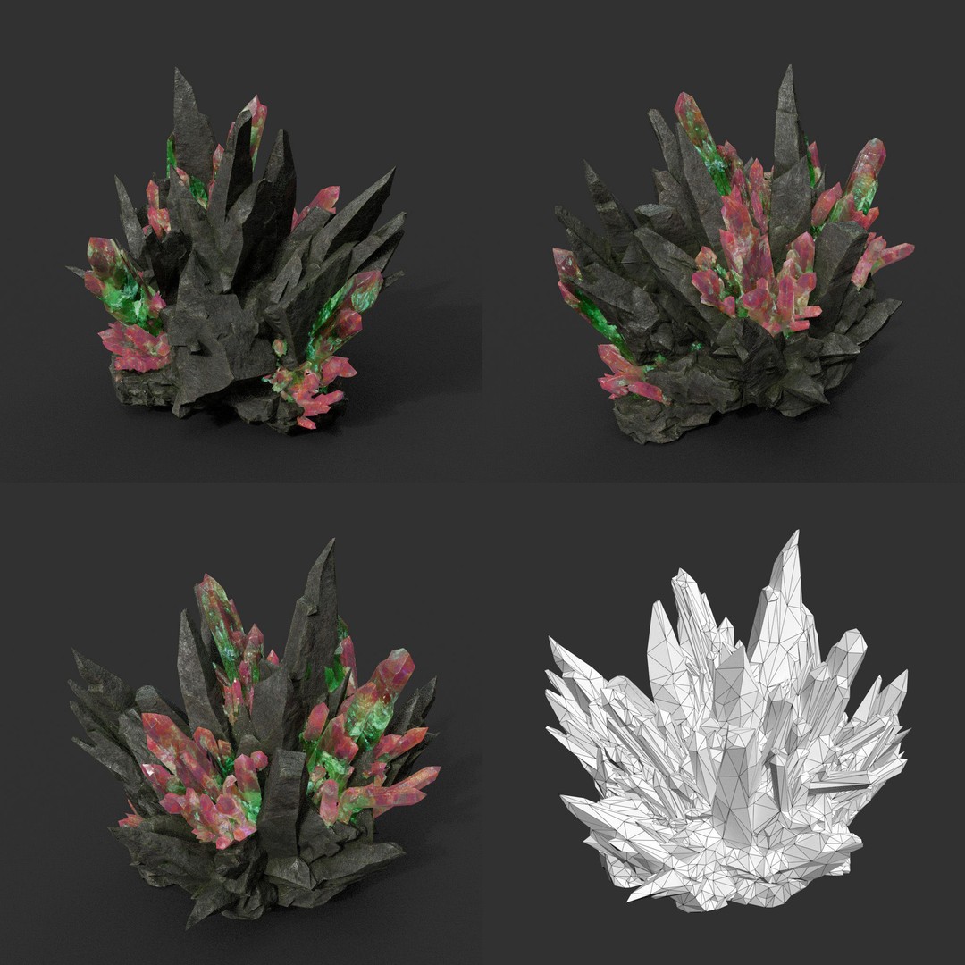 Spiky Mine Rock 3D Model – Ultra HD Low-Poly Asset, FBX & OBJ