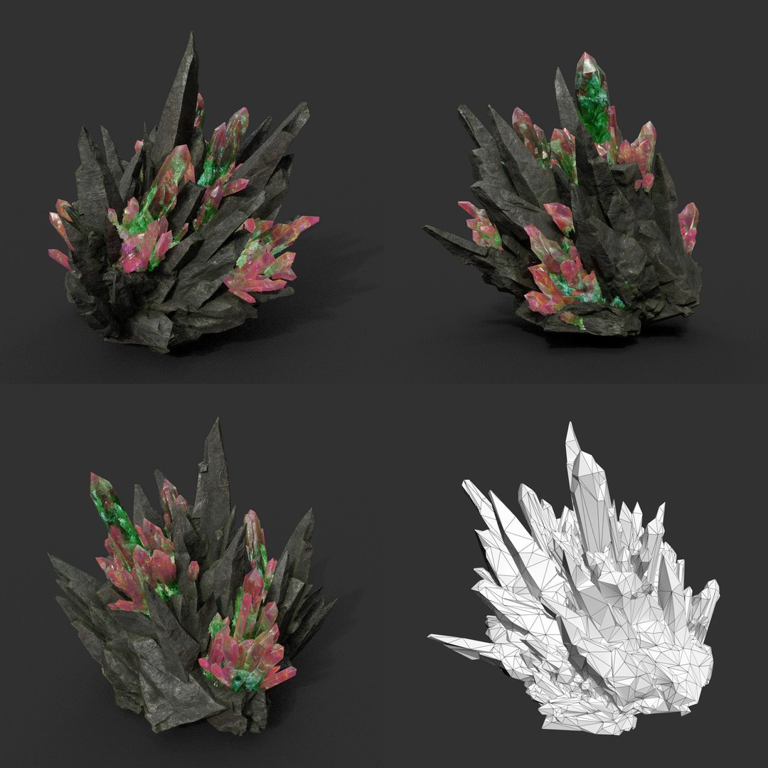 Spiky Mine Rock 3D Model – Ultra HD Low-Poly Asset, FBX & OBJ - View 16