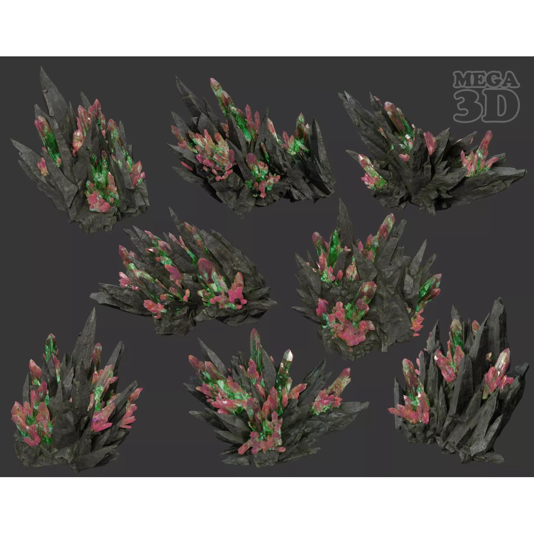 Spiky Mine Rock 3D Model – Ultra HD Low-Poly Asset, FBX & OBJ - View 2