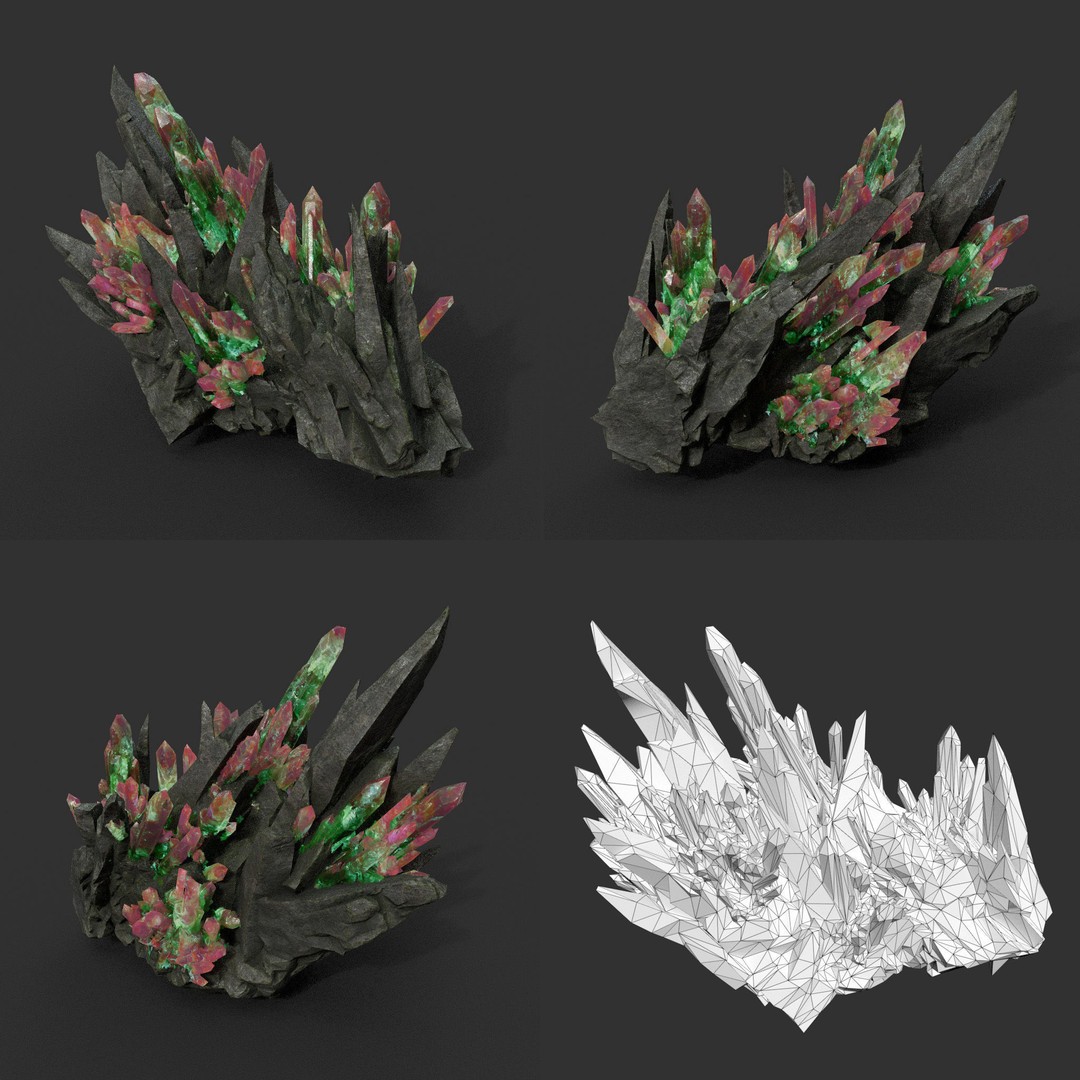 Spiky Mine Rock 3D Model – Ultra HD Low-Poly Asset, FBX & OBJ - View 6
