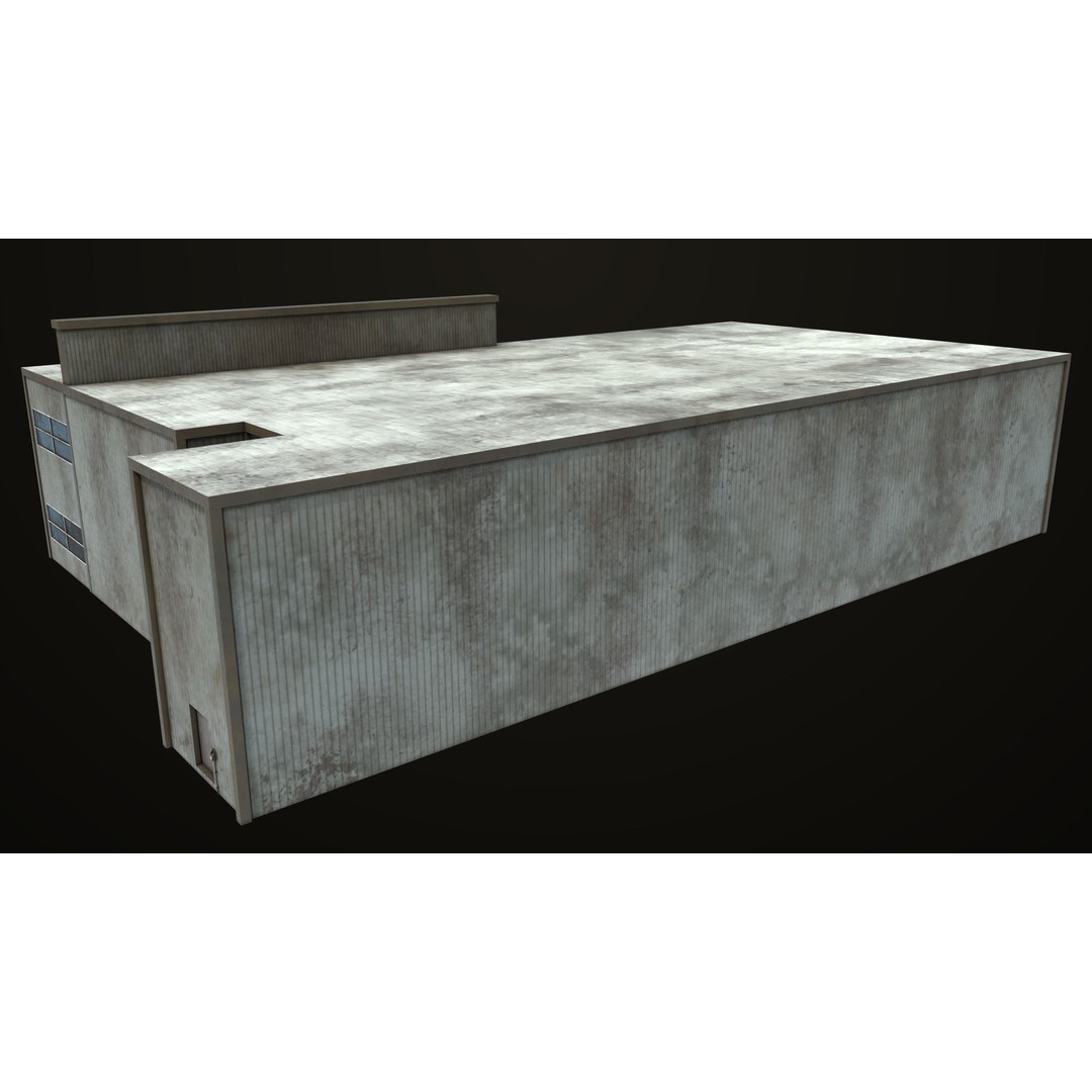 Old Dirty Garage 3D Model – Low Poly PBR Game Asset, FBX, OBJ - View 10