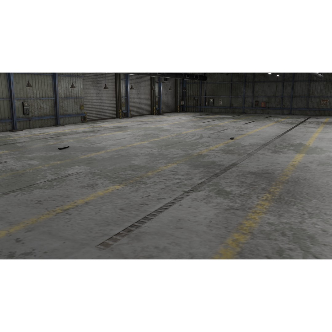 Old Dirty Garage 3D Model – Low Poly PBR Game Asset, FBX, OBJ - View 11
