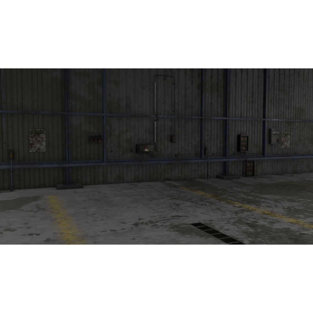 Old Dirty Garage 3D Model – Low Poly PBR Game Asset, FBX, OBJ - View 13