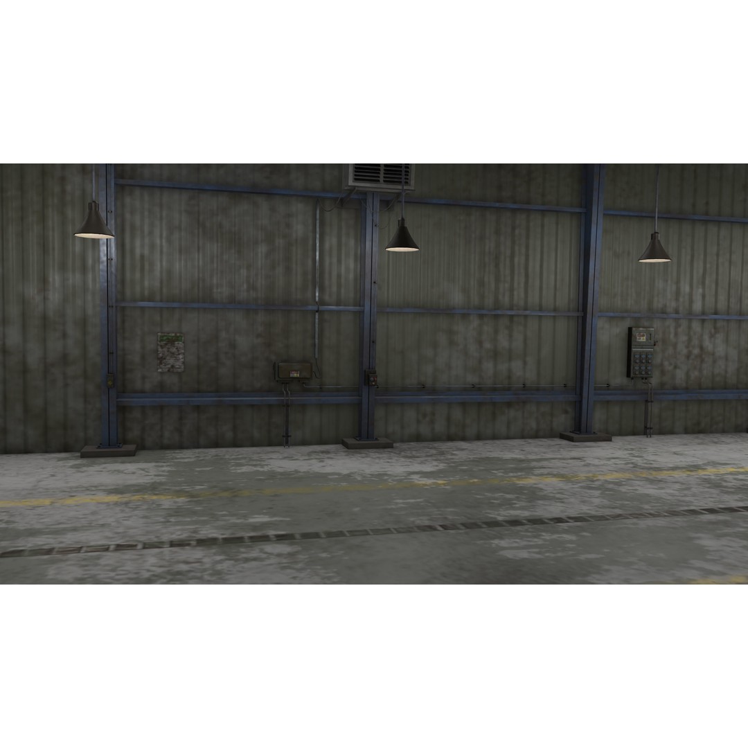Old Dirty Garage 3D Model – Low Poly PBR Game Asset, FBX, OBJ - View 14