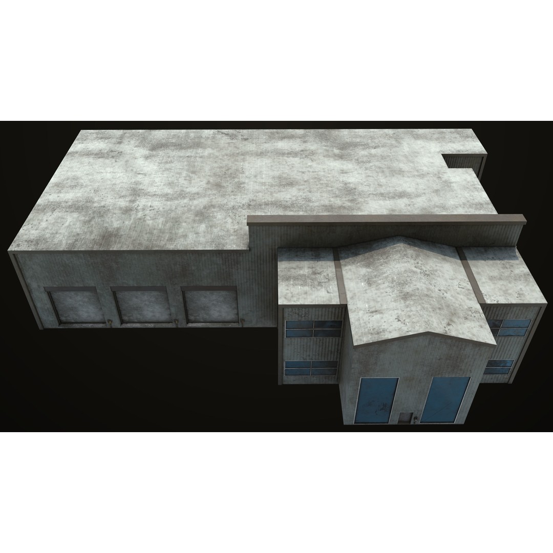 Old Dirty Garage 3D Model – Low Poly PBR Game Asset, FBX, OBJ - View 15